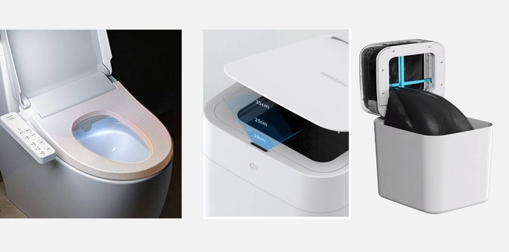 xiaomi підсвічування туалету та розумне відро xiaomi підсвічування туалету та розумне відро розумні гаджети