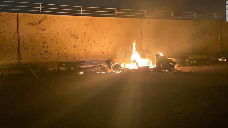 Последствия взрыва ракет у американского посольства в Багдаде