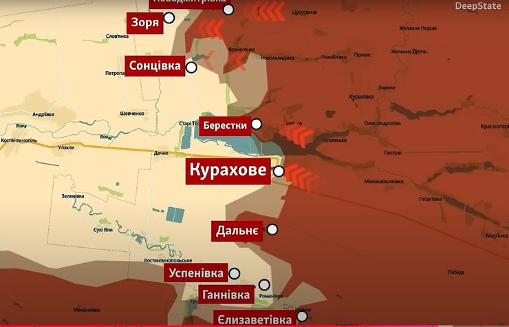 карта Курахово