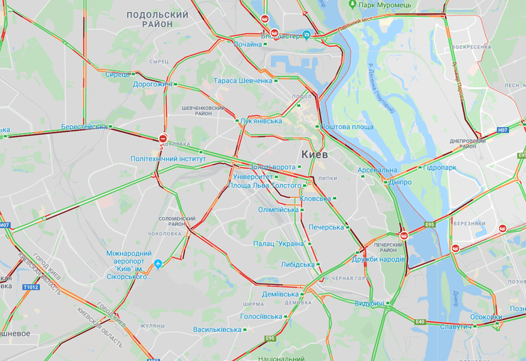 пробки в Киеве