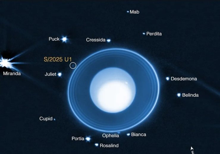 Уран новый спутник S/2025 U1