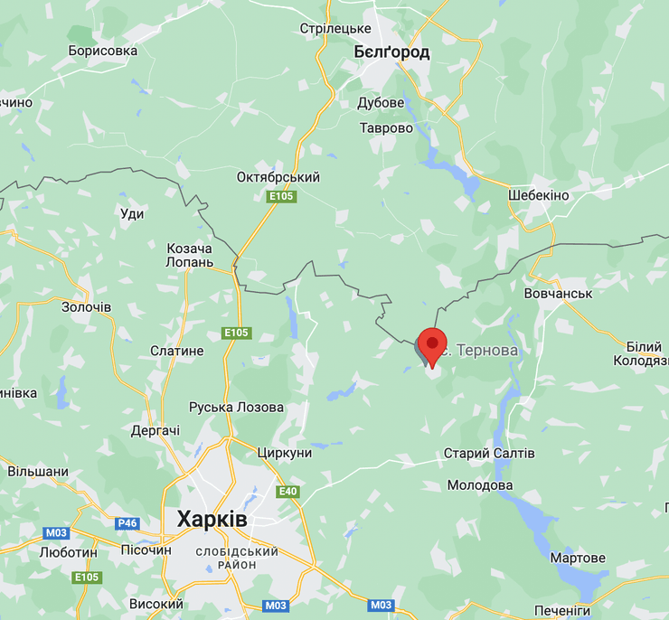 карта терновая, карта харьковская область, карта деоккупация