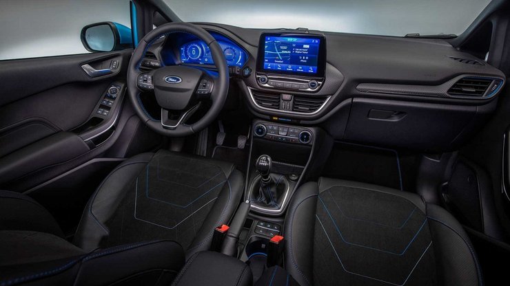 Ford Fiesta 2022 интерьер, салон, цифровая панель приборов