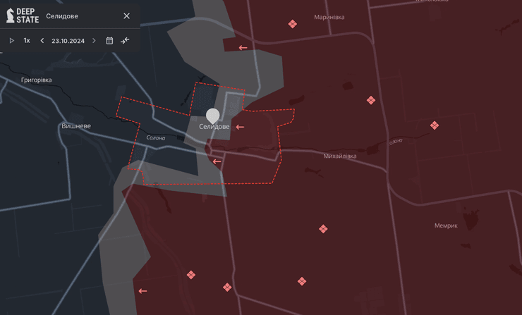 Карта DeepState: Селидово