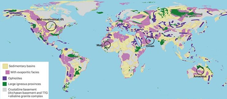 водород карта кора Земли