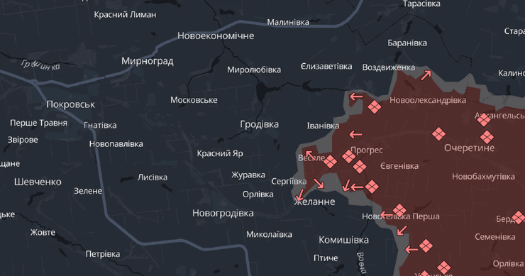 Карта боевых действий