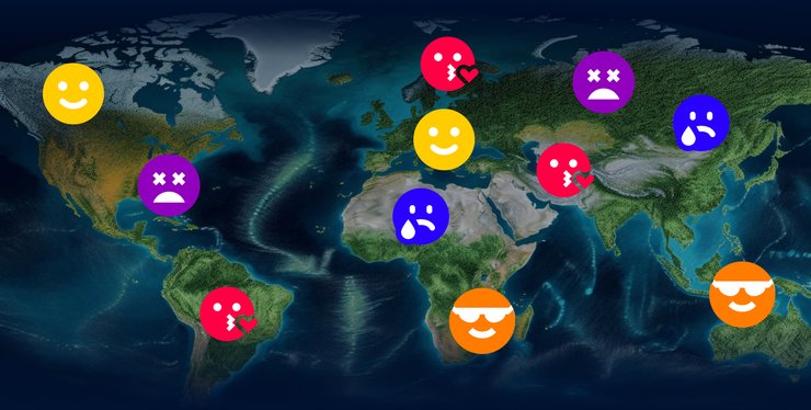 карта смайликов счастье, индекс счастья, самая счастливая страна, где самые счастливые люди, главные проблемы человечества, социология