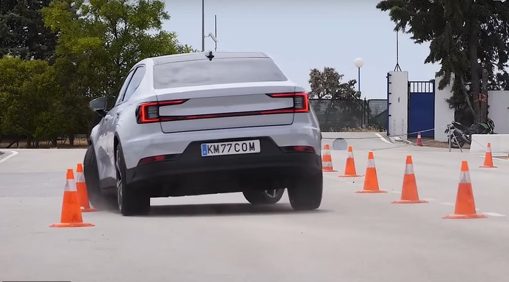 Volvo Polestar 2, Polestar 2, лосиный тест, электромобиль Volvo, новый Polestar 2