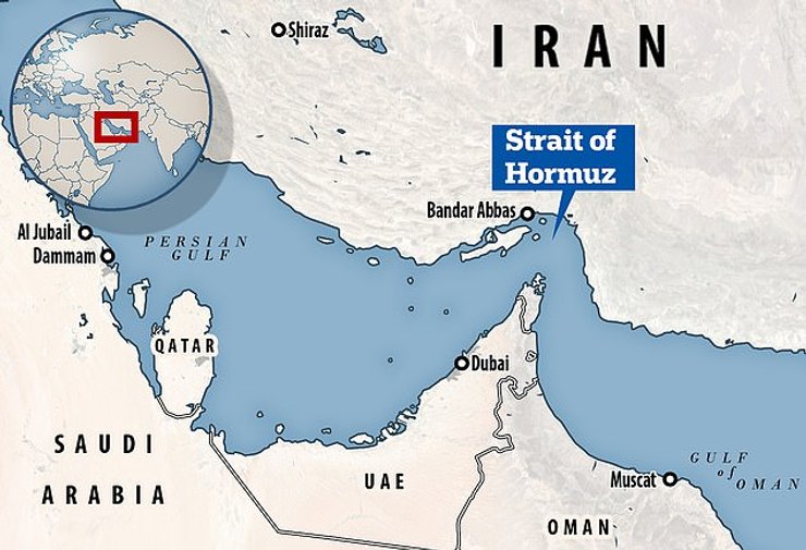 Ормузский пролив на карте