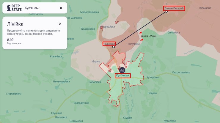 ВС РФ пытались зайти в Купянск со стороны Радьковки