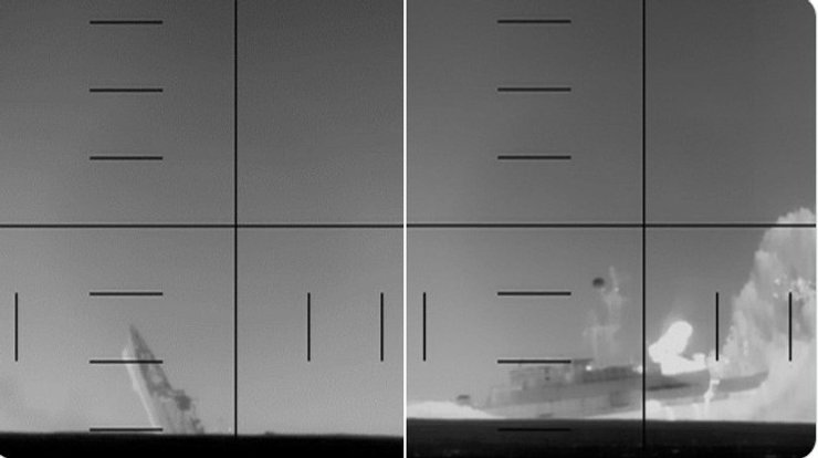Кадри утоплення корабеля IRIS Dena Ірану 4 березня