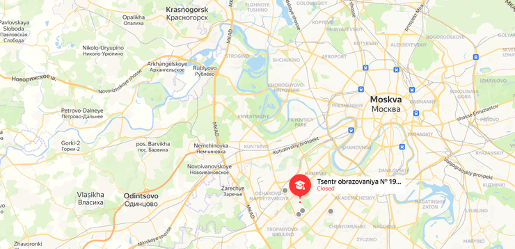 карта, москва, детский сад 1953