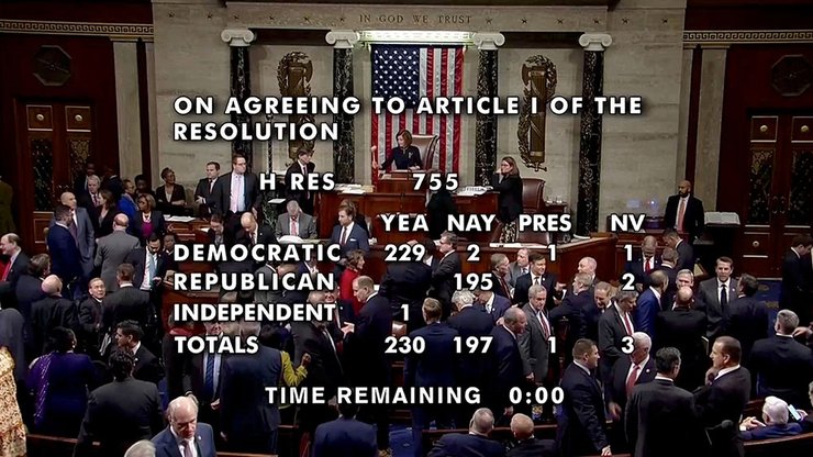 импичмент, дональд трамп, голосование, фото