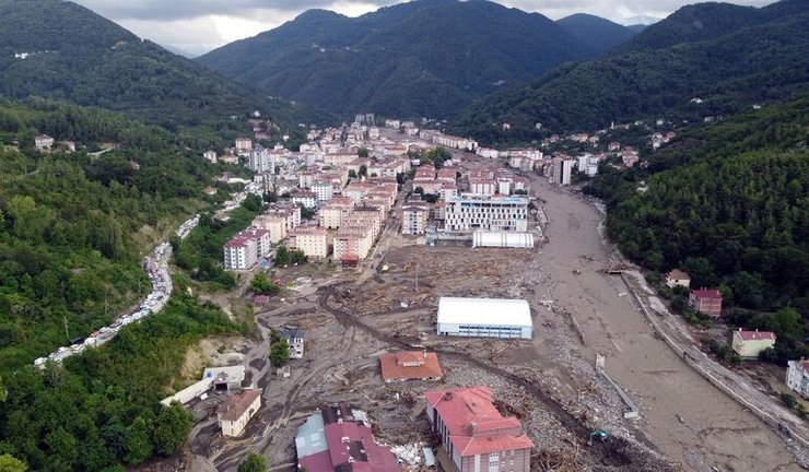 наводнение, турция, улицы, вода, фото