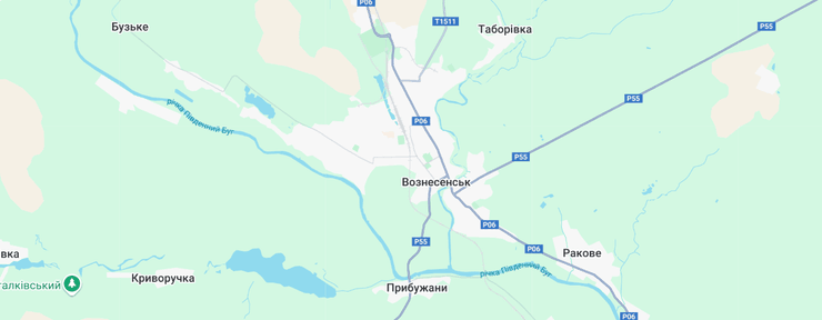 Вознесенск на карте