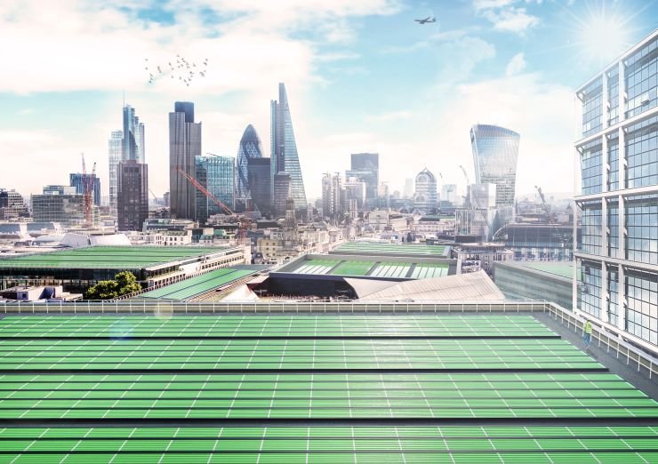 бионический сад, крыши, Лондон, кислород, углекислый газ