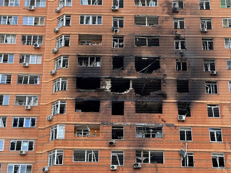 Будинок в Одесі після влучання БПЛА