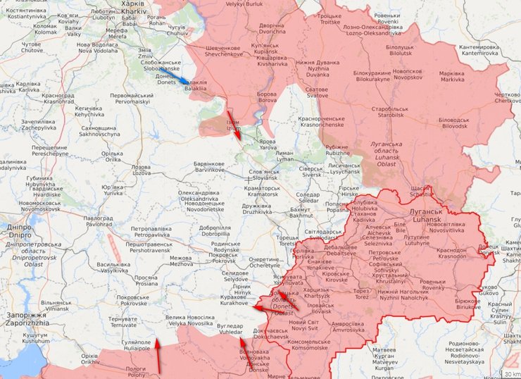 карта, карта ударів, війна, Україна