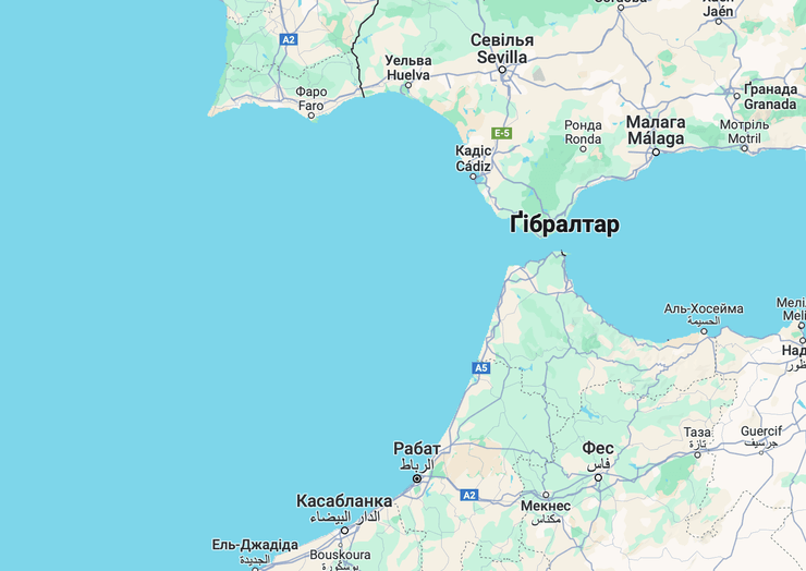 Кадіська затока, карта