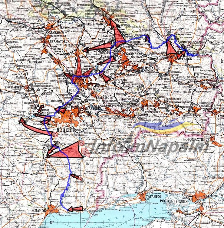 карта боев в зоне АТО в июне 2015 года, InformNapalm