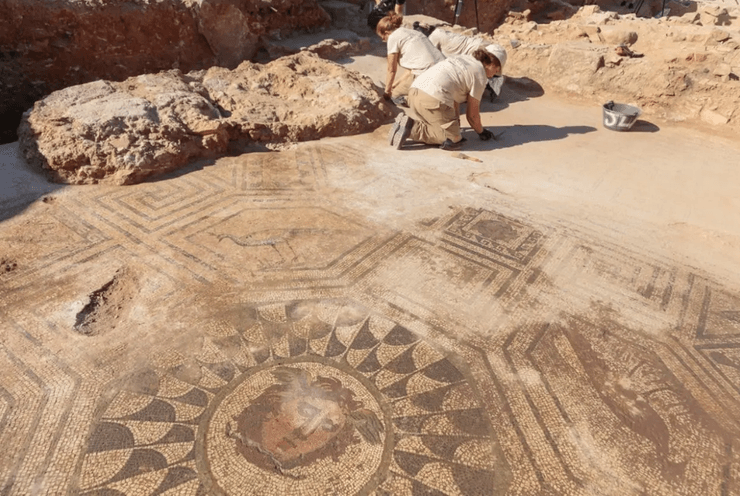 Мерида, история, мозаика, Испания, раскопки, археология, археологи, Медуза, Горгона, изображение, домус, мифология, защита, дом, находка, искусство