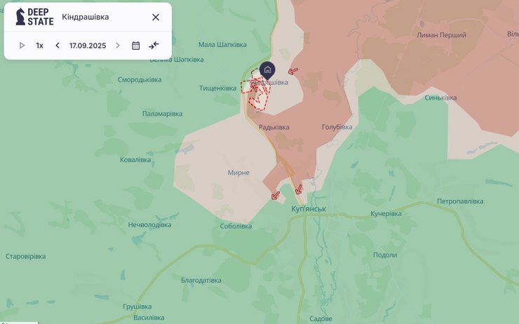ВС РФ продвинулись в Купянске и возле Кондрашовки 17-18 сентября