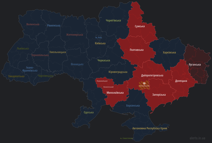 тревога, карта