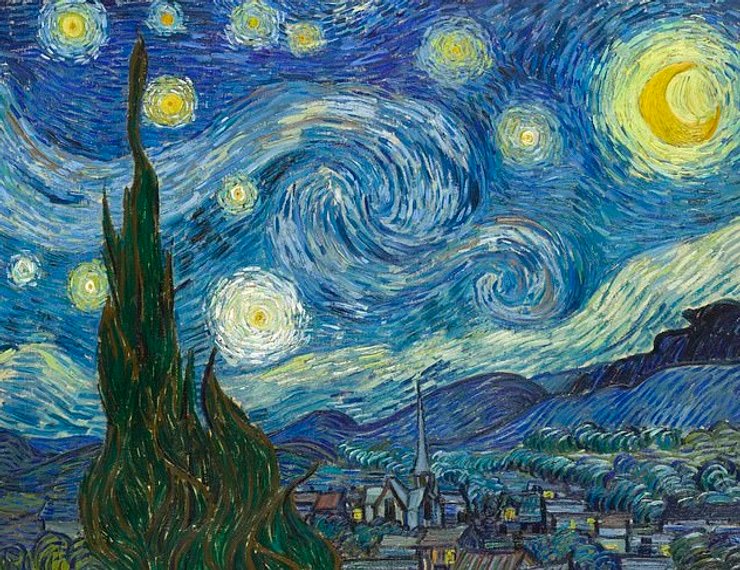 ван гог, звездная ночь