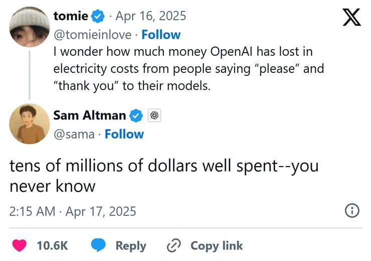 Сэм Альтман, OpenAI, ChatGPT, вежливость, фото