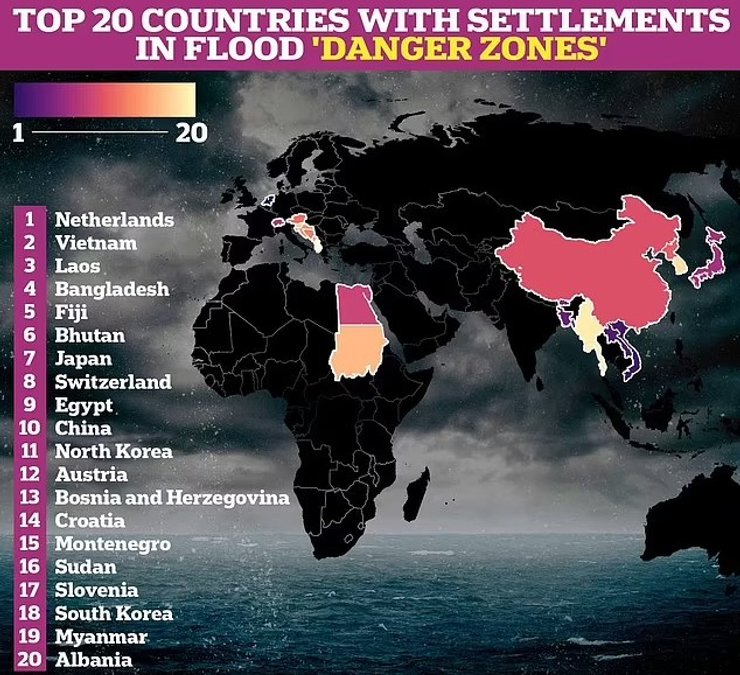 наводнения страны список
