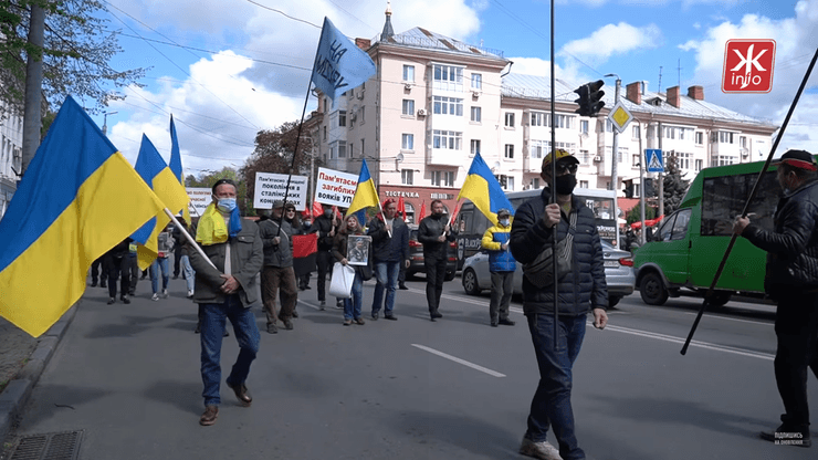 марш с флагами, 9 мая в житомире