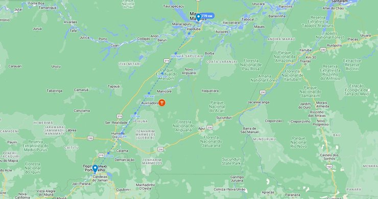 Падение самолета, Бразилия, траектория