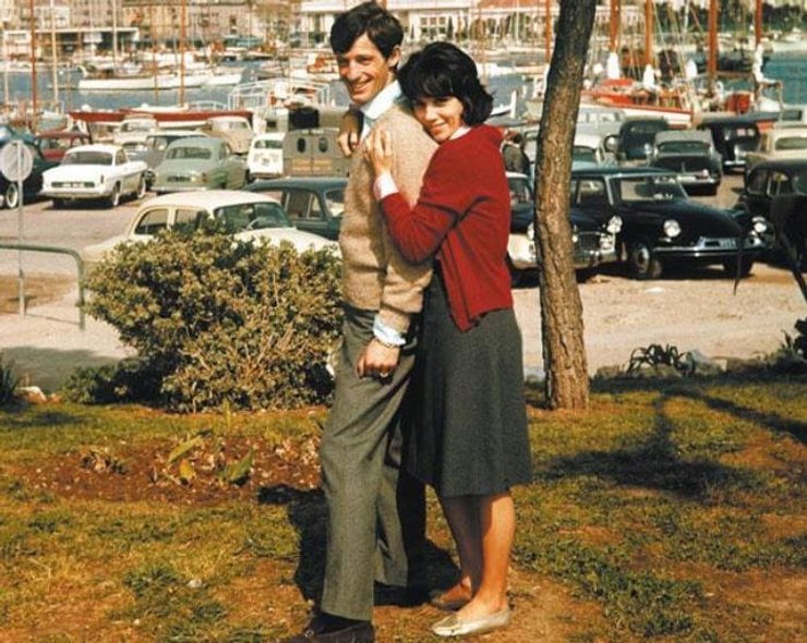 Жан-Поль Бельмондо с первой женой Элоди Константен