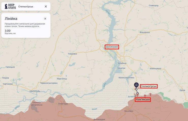 ВС РФ продвинулись к Степногорску на Запорожье, но DeepState этого еще не показал