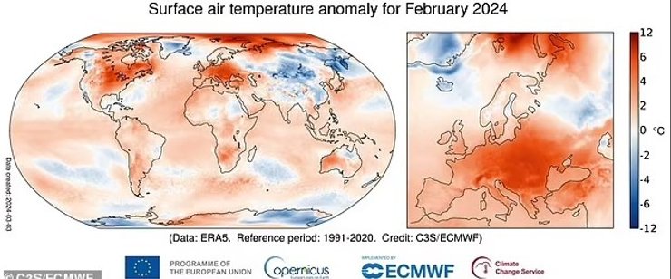 лютий 2024 року спека