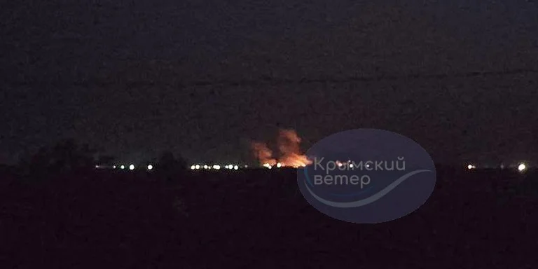 Горів центр космічного зв'язку: БпЛА та ракети атакували об'єкти РФ в Криму (фото)