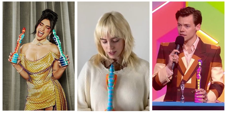 Brit Awards 2021, премия, Дуа Липа, Билли Айлиш, Гарри Стайлс