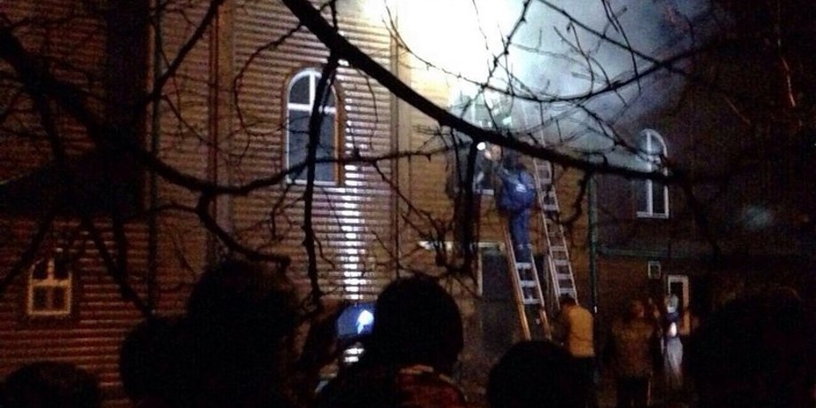 Пожар в церкви святого Ильи / Фото: ГСЧС
