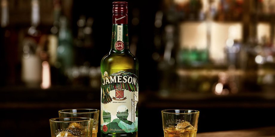 Виски, Jameson, виски Jameson, бутылка виски, бутылка Jameson