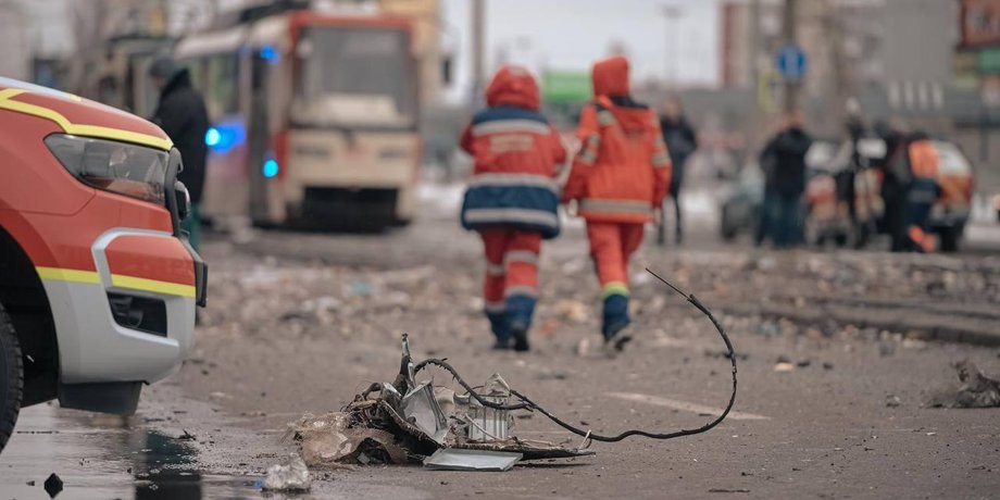 У Києві Шахед зачепився за дроти і вибухнув