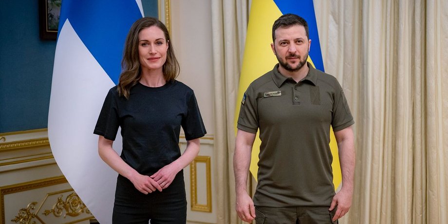 зеленский марин, встреча зеленский марин, санна марин киев