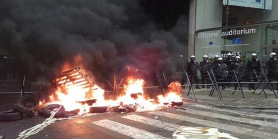 Забастовка фермеров в Брюсселе / Фото: eurointegration.com.ua