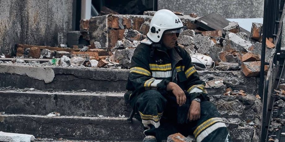 Сергіївка фото, удар Сергіївка, рятувальник у Сергіївці, ГСЧС рятувальник, ГСЧС у Сергіївці
