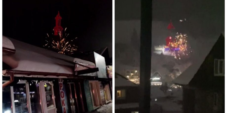 Буковель салют 10 січня Поляниця