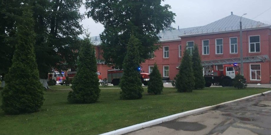 больница, рязань, пожар, фото