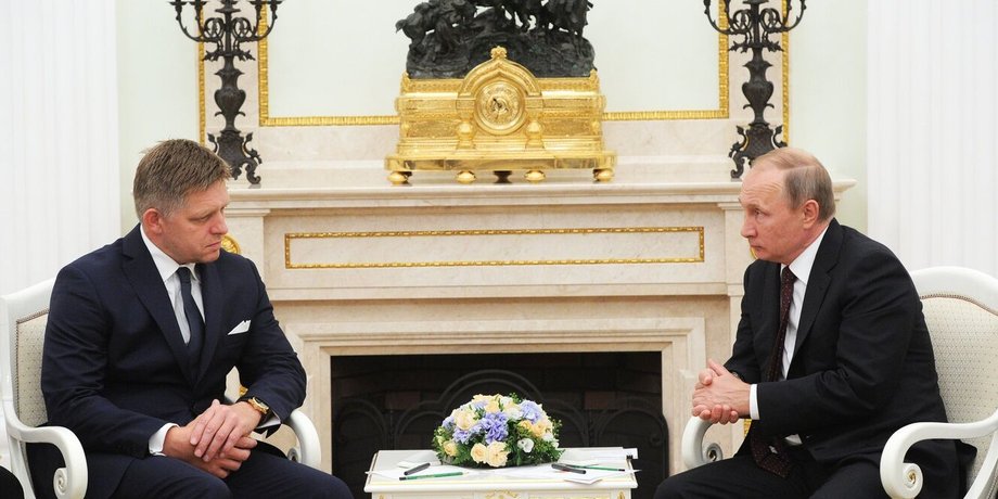 Роберт Фицо, Владимир Путин, Фицо Путин, переговоры Фицо Путин, переговоры Фицо Путин