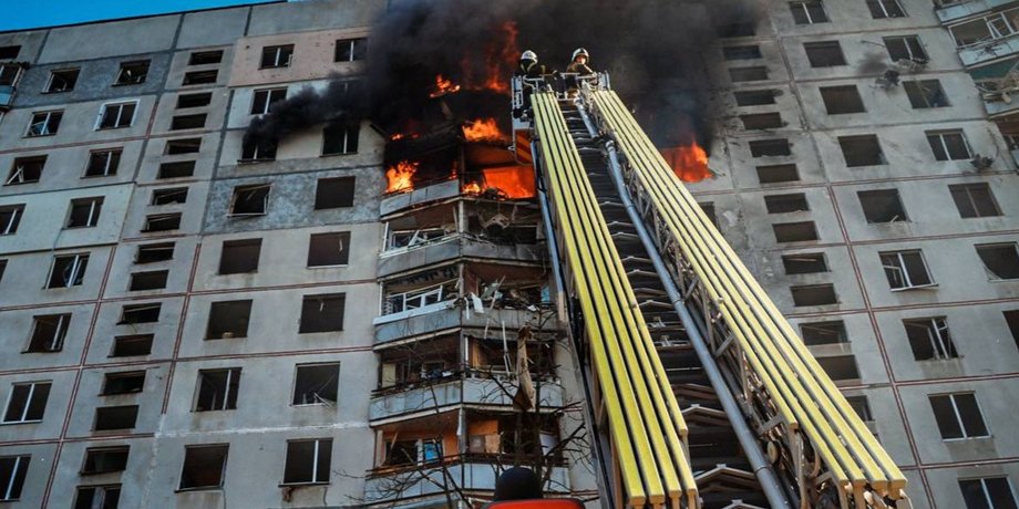 Пожежа у багатоповерхівці Харкова