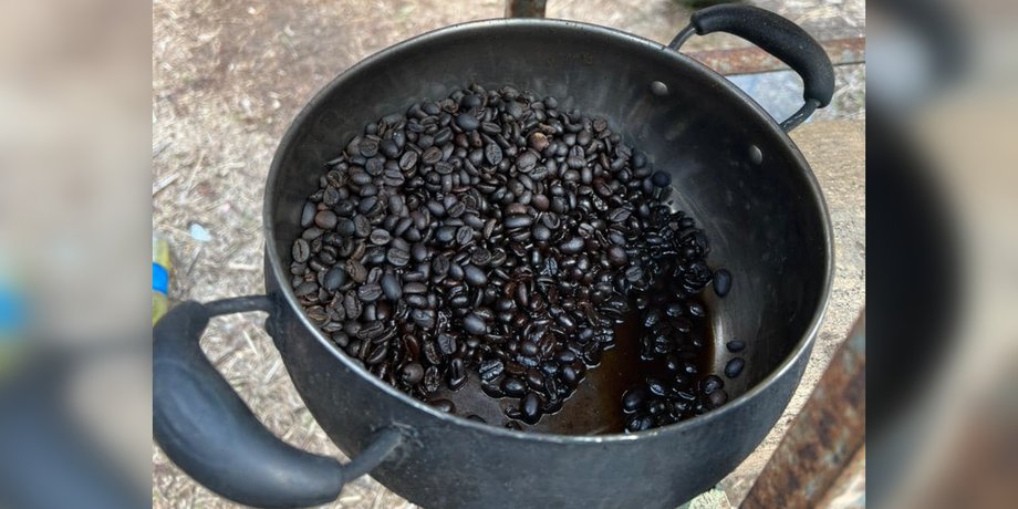 Чернобыльская зона, Рыжий лес, кофе, кофейные зерна, каша из кофе