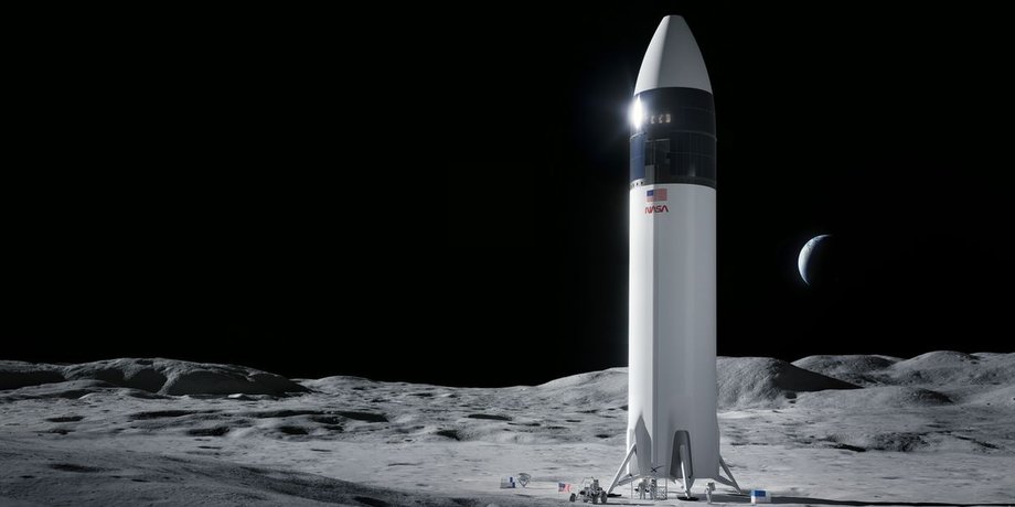 NASA,  SpaceX, кнтракт, астронавты, Луна,