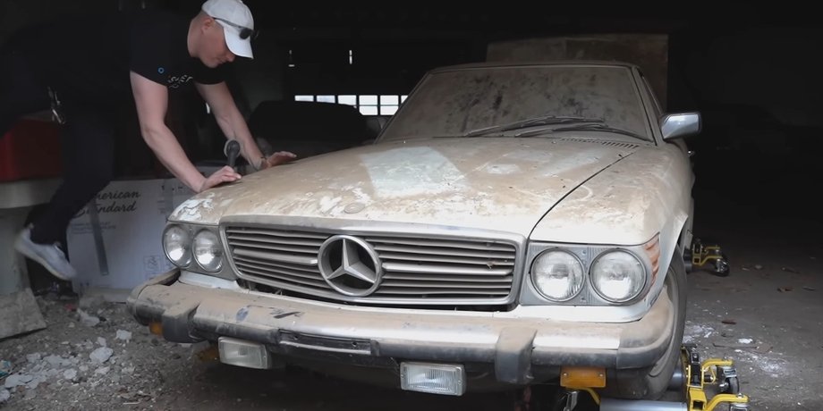 Mercedes 450 SL, Mercedes SL, брошенные авто, Mercedes-Benz SL 1978
